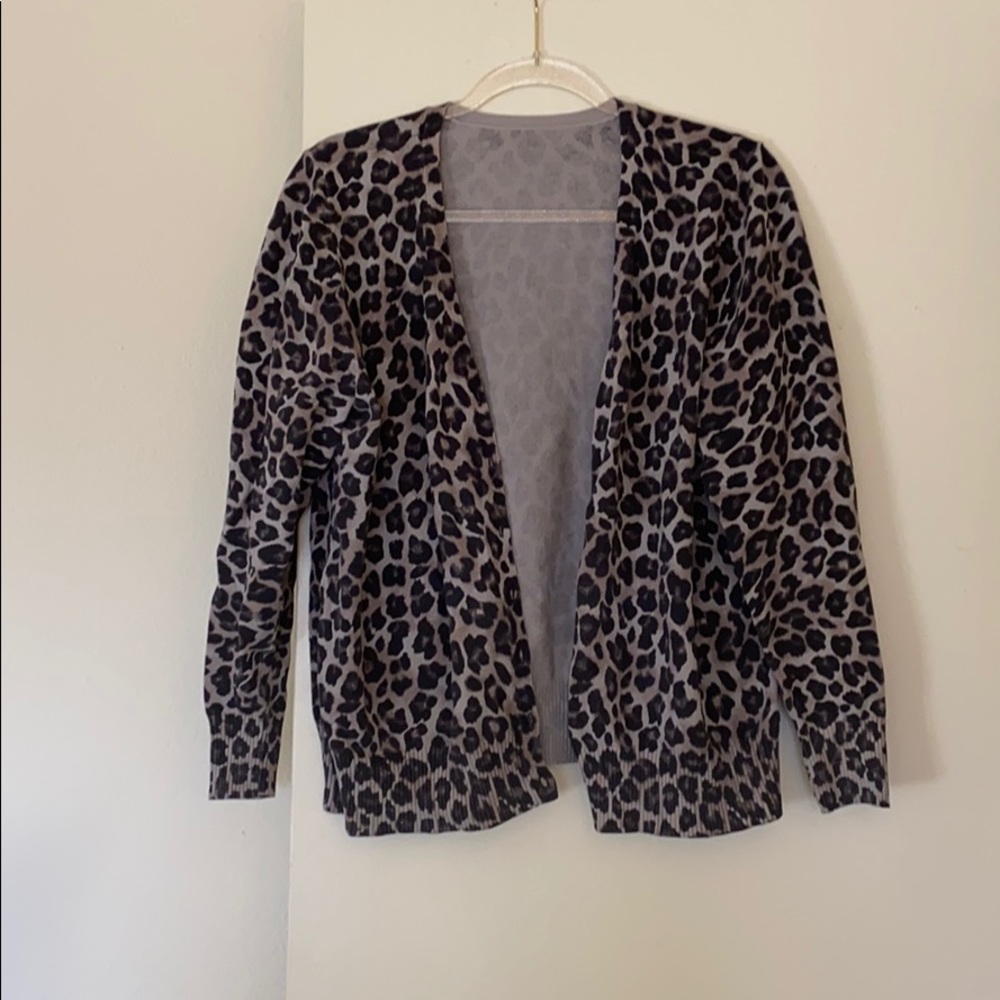 Cheetah print cardigan